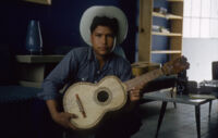Mexico - Blue room, young man with vihuela, between 1960-1964