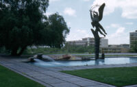 Mexico (Ciudad de México, D.F.) - Universidad Nacional Autónoma de México (UNAM), Escultura de Prometeo en la Facultad de Ciencias (1954), photographed between 1960-1964