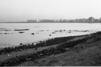 View of a bay in Arabian Sea from Nariman Point (?), Mumbai (India), 1963