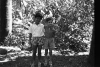 N63 Black and White Negatives: Frame 100   [Two unidentified boys]