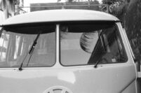 VW van of Nazir Jairazbhoy during a field recording trip, Mumbai (India), 1963-1964