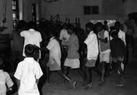 Dance and song of the Kathori people at the mission in Kune village, Khandala, Lonāvla (India), 1963