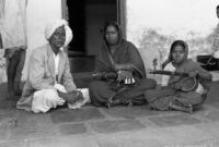Babu Sherbande (taal), Nila Sewlinga Vaghmare, singer (cawandga), and Ratna Shanka Vaghmare (tuntune), Miraj (India), 1963