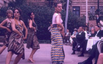 Study Group in African music and dance- outdoors; UCLA Alumnae Center