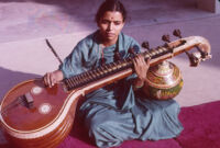 Gayathri plays vina
