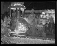 Warner Brothers float at the electrical Parade in the Memorial Coliseum, Los Angeles, 1932
