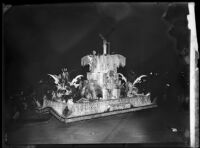 "Tower of Beauty" float at rhe Electrical Parade in the Memorial Coliseum, Los Angeles, 1932