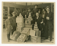 Group With Crates of Milk Cans