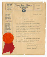 Near East Relief Certificate